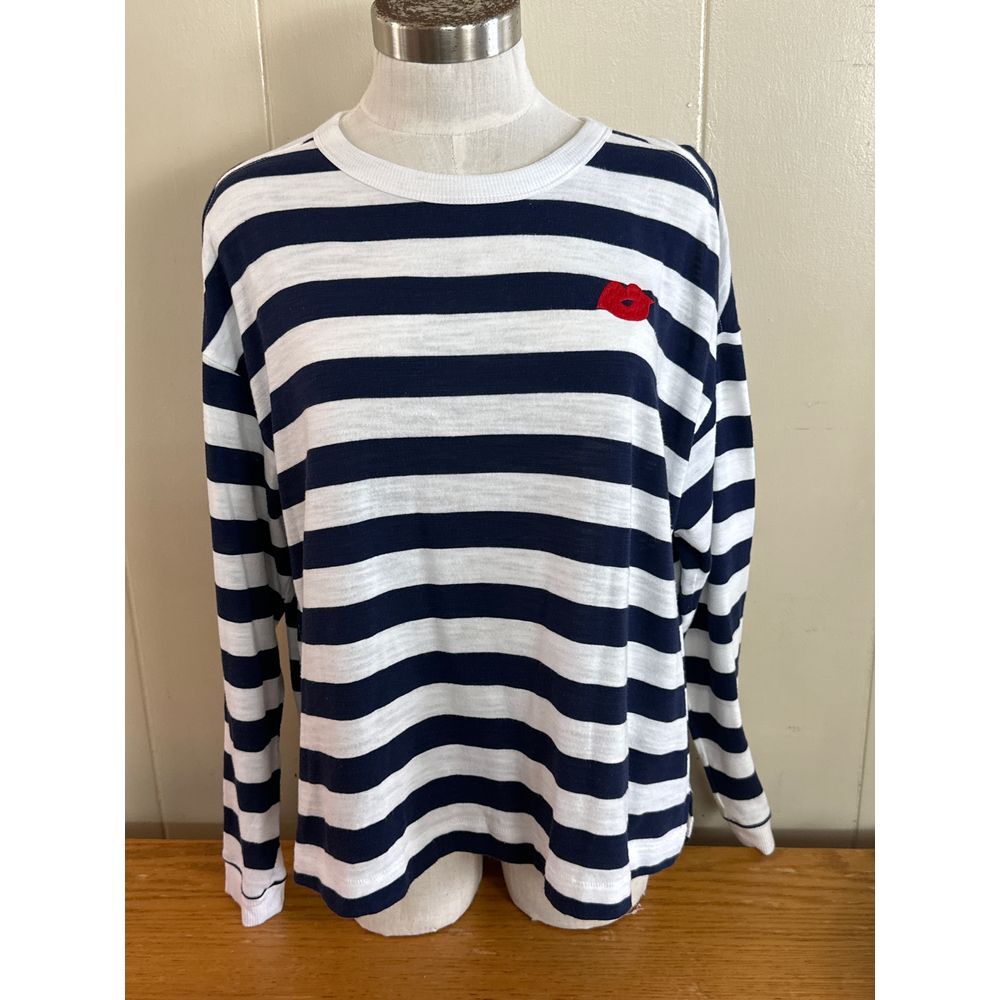 Old‎ Navy Top Women's Medium Long Sleeve Striped